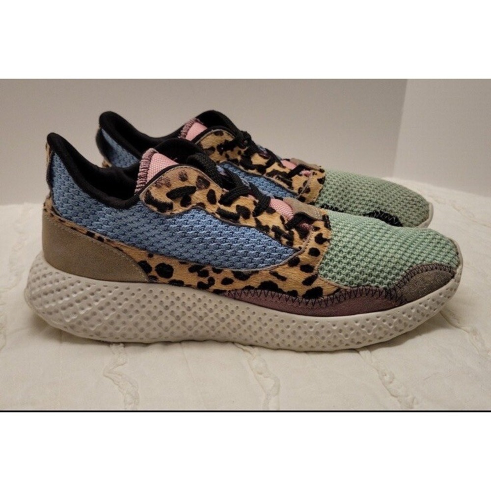 Steve Madden Run Cheetah Print Calf Hair Multi Color Womens Size 10 Tennis Shoes